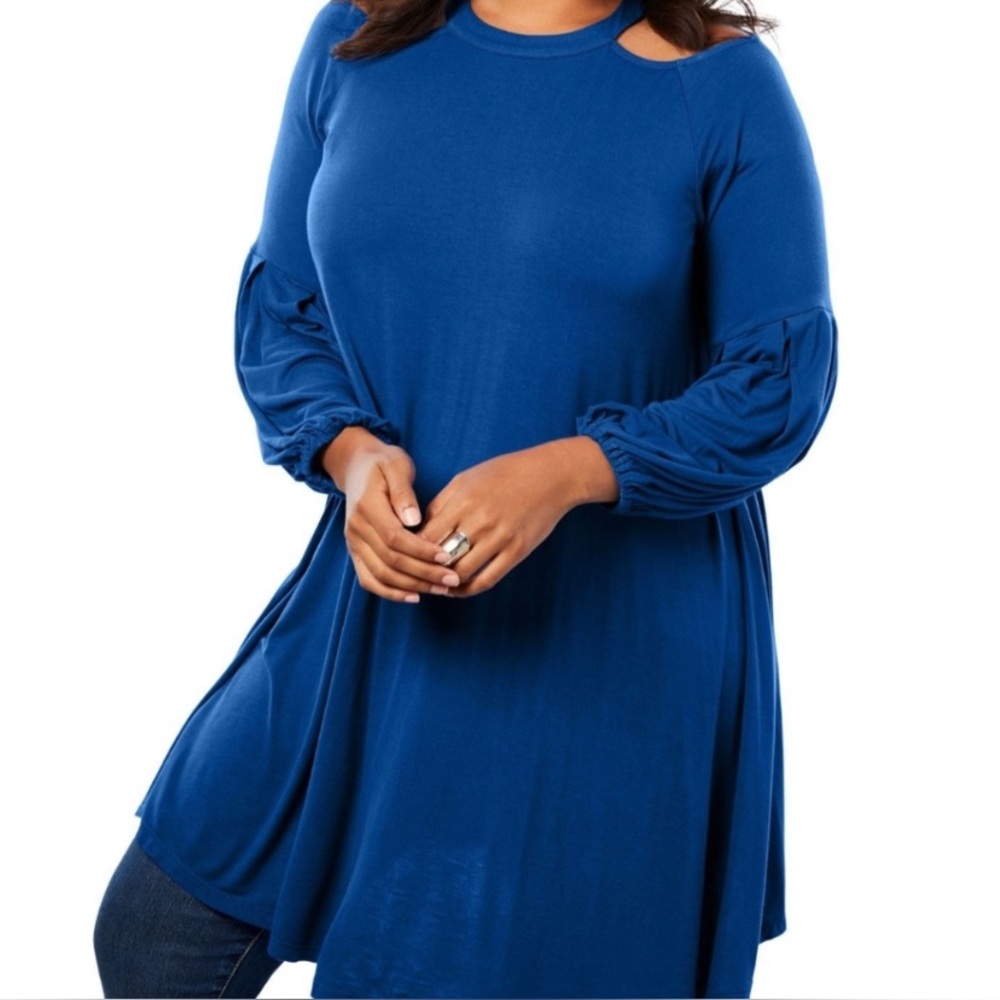 NWT ROAMANS 3X 30/32 Roaman's Cold-Shoulder TOP